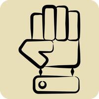 Icon Opposition. related to Electiont symbol. hand drawn style. simple design editable vector