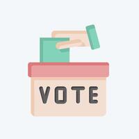 Icon Ballot Box. related to Electiont symbol. flat style. simple design editable vector