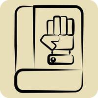 Icon Inauguration. related to Electiont symbol. hand drawn style. simple design editable vector