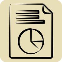 Icon Vote Statistics. related to Electiont symbol. hand drawn style. simple design editable vector