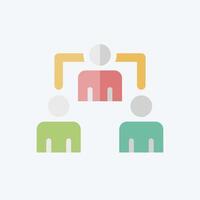 Icon Delegates. related to Electiont symbol. flat style. simple design editable vector