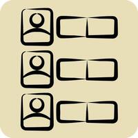 Icon Vote Counting. related to Electiont symbol. hand drawn style. simple design editable vector