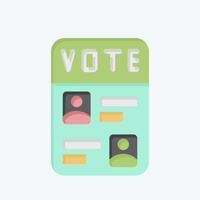 Icon Ballot Paper. related to Electiont symbol. flat style. simple design editable vector