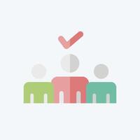 Icon Coattaile Effect. related to Electiont symbol. flat style. simple design editable vector