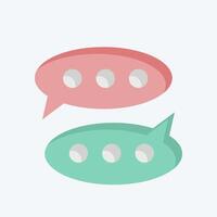Icon Discussion. related to Electiont symbol. flat style. simple design editable vector