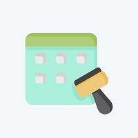 Icon Election Dates. related to Electiont symbol. flat style. simple design editable vector
