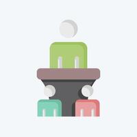 Icon Specch. related to Electiont symbol. flat style. simple design editable vector