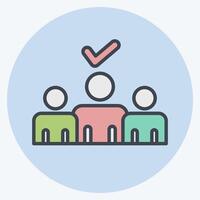Icon Coattaile Effect. related to Electiont symbol. color mate style. simple design editable vector