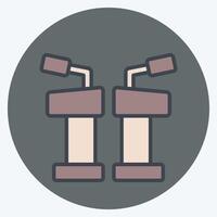 Icon Debate. related to Electiont symbol. color mate style. simple design editable vector