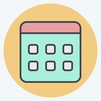 Icon Election Date. related to Electiont symbol. color mate style. simple design editable vector