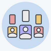 Icon Election Result. related to Electiont symbol. color mate style. simple design editable vector