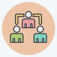Icon Delegates. related to Electiont symbol. color mate style. simple design editable vector