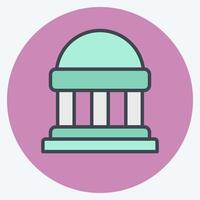 Icon Congress. related to Electiont symbol. color mate style. simple design editable vector