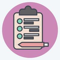 Icon Election Survey. related to Electiont symbol. color mate style. design editable vector