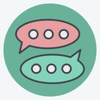 Icon Discussion. related to Electiont symbol. color mate style. simple design editable vector