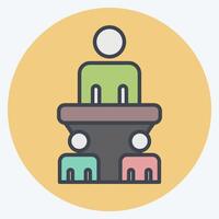 Icon Specch. related to Electiont symbol. color mate style. simple design editable vector