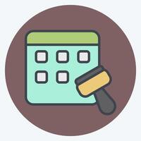 Icon Election Dates. related to Electiont symbol. color mate style. simple design editable vector