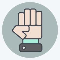 Icon Opposition. related to Electiont symbol. color mate style. simple design editable vector