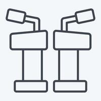 Icon Debate. related to Electiont symbol. line style. simple design editable vector