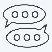 Icon Discussion. related to Electiont symbol. line style. simple design editable vector