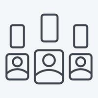 Icon Election Result. related to Electiont symbol. line style. simple design editable vector