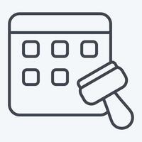 Icon Election Dates. related to Electiont symbol. line style. simple design editable vector