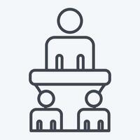Icon Specch. related to Electiont symbol. line style. simple design editable vector
