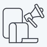 Icon Election Manifesto. related to Electiont symbol. line style. simple design editable vector