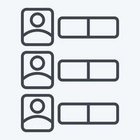 Icon Vote Counting. related to Electiont symbol. line style. simple design editable vector