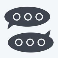 Icon Discussion. related to Electiont symbol. glyph style. simple design editable vector