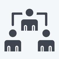 Icon Delegates. related to Electiont symbol. glyph style. simple design editable vector
