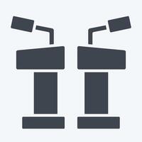 Icon Debate. related to Electiont symbol. glyph style. simple design editable vector