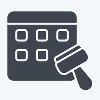 Icon Election Dates. related to Electiont symbol. glyph style. simple design editable vector
