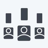 Icon Election Result. related to Electiont symbol. glyph style. simple design editable vector