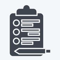 Icon Election Survey. related to Electiont symbol. glyph style. design editable vector