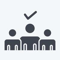 Icon Coattaile Effect. related to Electiont symbol. glyph style. simple design editable vector