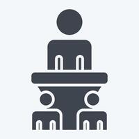 Icon Specch. related to Electiont symbol. glyph style. simple design editable vector