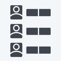 Icon Vote Counting. related to Electiont symbol. glyph style. simple design editable vector