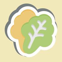 Sticker Lettuce. related to Fruits And Vegetables symbol. editable vector
