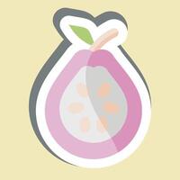 Sticker Guava. related to Fruits And Vegetables symbol. editable vector