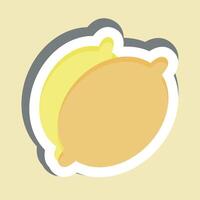 Sticker Lime. related to Fruits And Vegetables symbol. editable vector