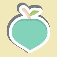 Sticker Peach. related to Fruits And Vegetables symbol. editable vector