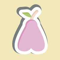 Sticker Pear. related to Fruits And Vegetables symbol. editable vector
