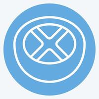 Icon Grapefruit. related to Fruits And Vegetables symbol. blue eyes style. editable vector
