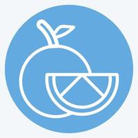 Icon Orange. related to Fruits And Vegetables symbol. blue eyes style. editable vector
