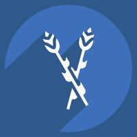 Icon Asparagus. related to Fruits And Vegetables symbol. long shadow style. editable vector