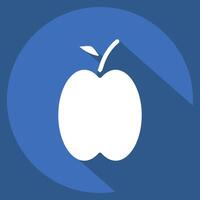 Icon Apricot. related to Fruits And Vegetables symbol. long shadow style. editable vector