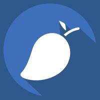 Icon Mango. related to Fruits And Vegetables symbol. long shadow style. editable vector