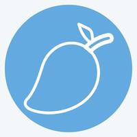 Icon Mango. related to Fruits And Vegetables symbol. blue eyes style. editableIcon Mango. related to Fruits And Vegetables symbol. blue eyes style. editable vector