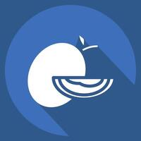 Icon Melon. related to Fruits And Vegetables symbol. long shadow style. editable vector